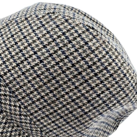 Vintage Exclusivity Benet Made in Italy Tan & Blue Houndstooth Wool Bucket Hat main image 15